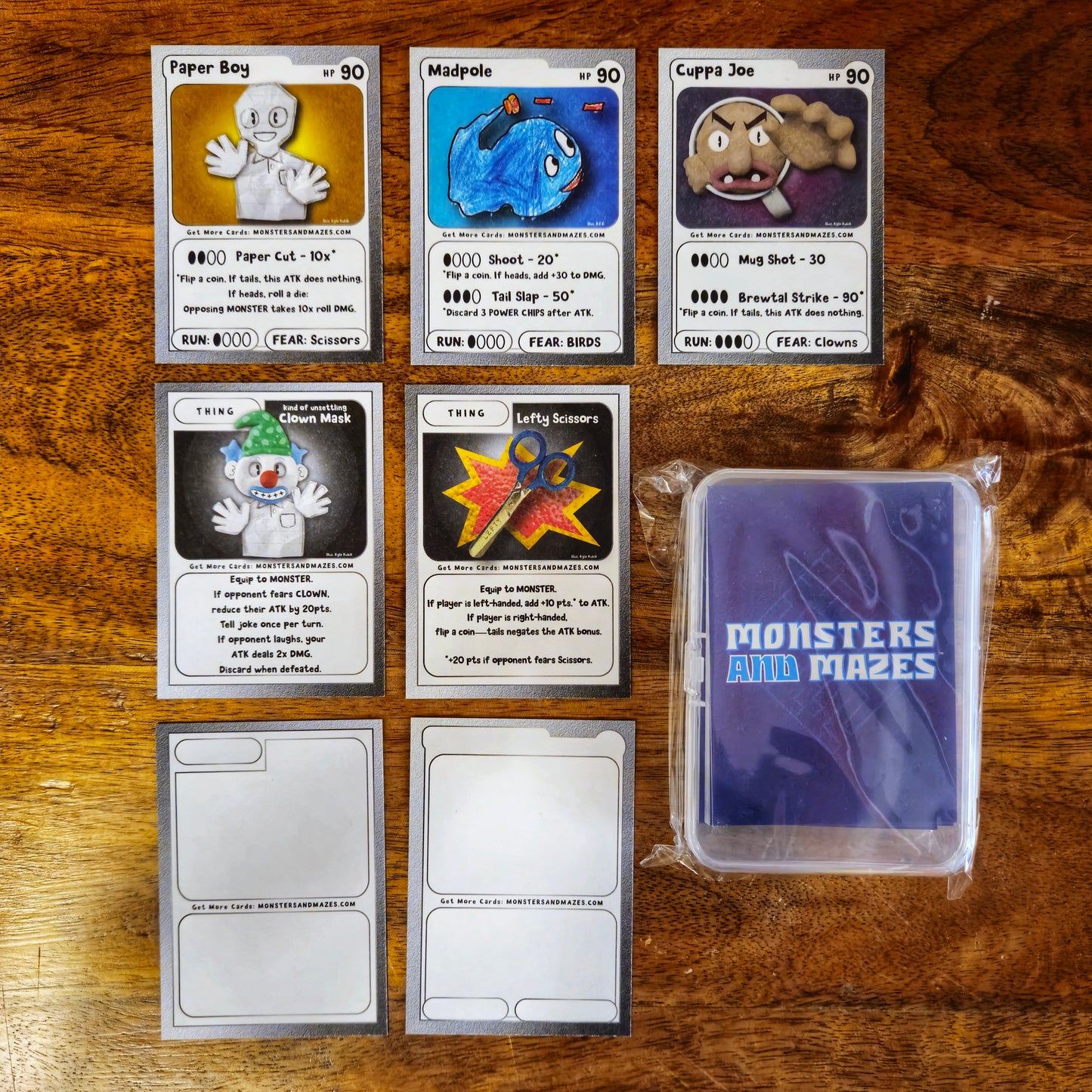 MONSTERS AND MAZES CARDS