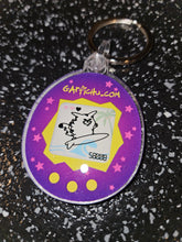 Load image into Gallery viewer, SURFIN&#39; GARFICHU FAUX VIRTUAL PET KEYCHAIN
